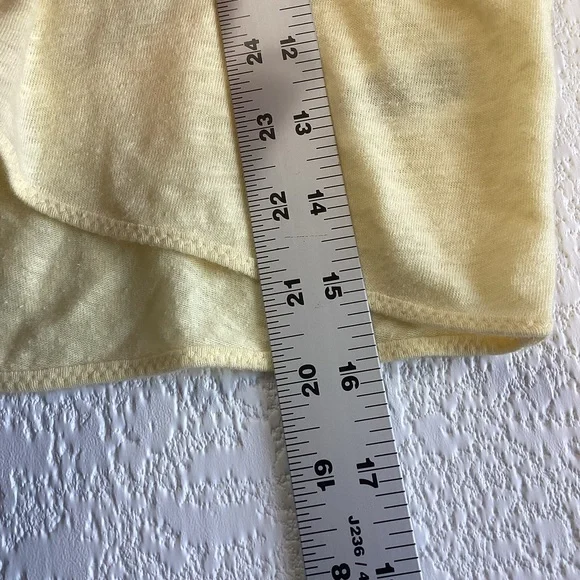 Joie Pale‎ Yellow Linen Blend Bolero Shrug Crop Cardigan Size 8 NEW - Picture 7 of 10